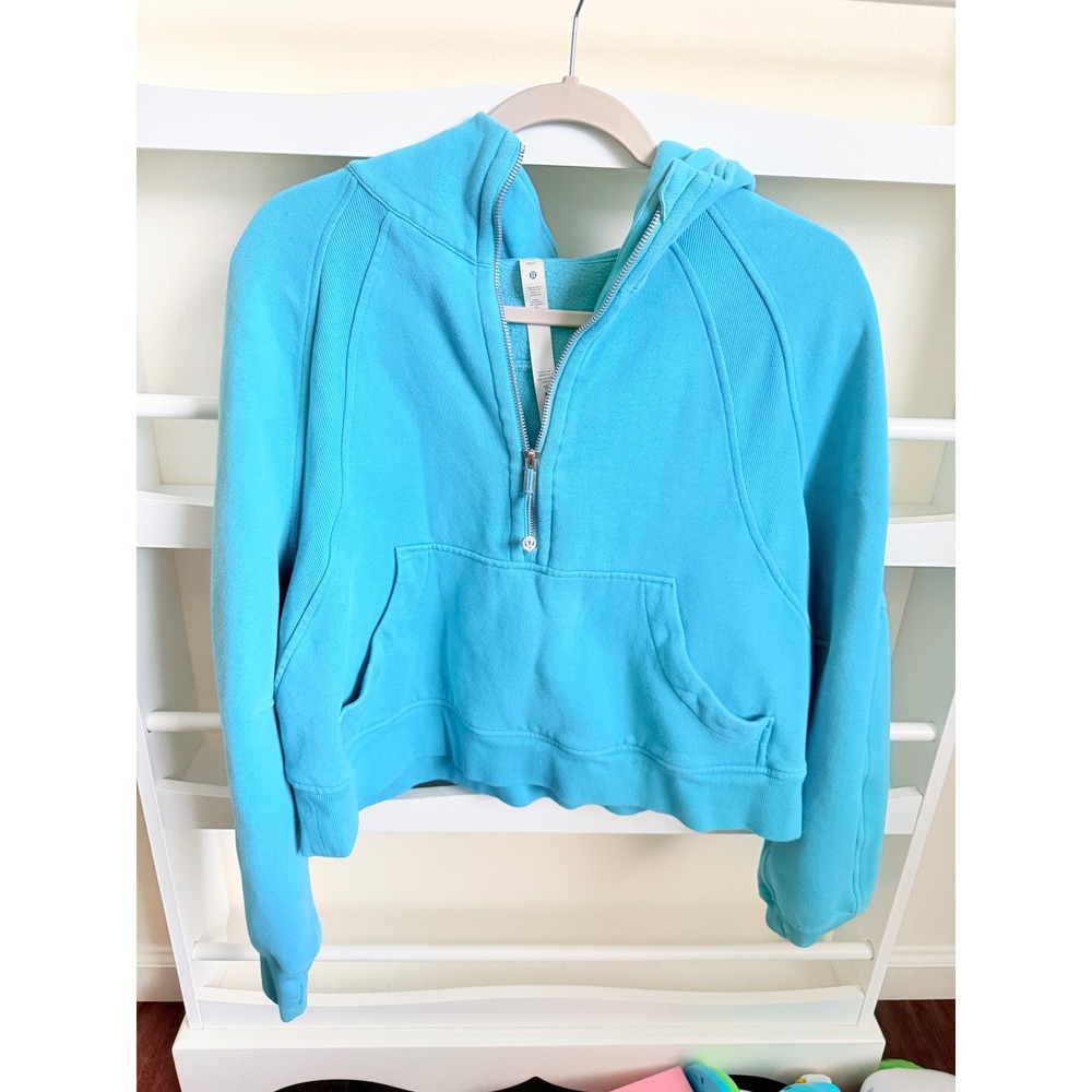 Lululemon Scuba Oversized Half Zip Hoodie Turquoise